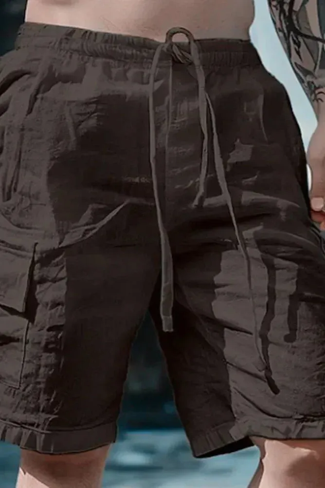 Men’s Loose Cargo Shorts – Casual Streetwear with Pockets for Beach & Sports