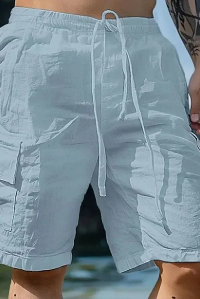Men’s Loose Cargo Shorts – Casual Streetwear with Pockets for Beach & Sports