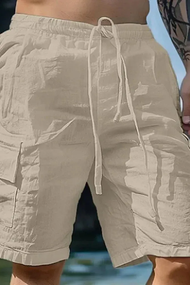 Men’s Loose Cargo Shorts – Casual Streetwear with Pockets for Beach & Sports