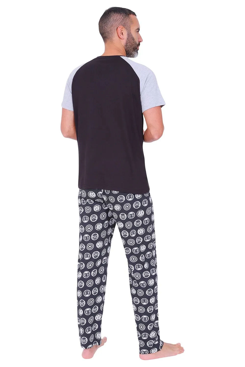 Men's Marvel 1939 Pocket Character Cotton Long Pyjamas