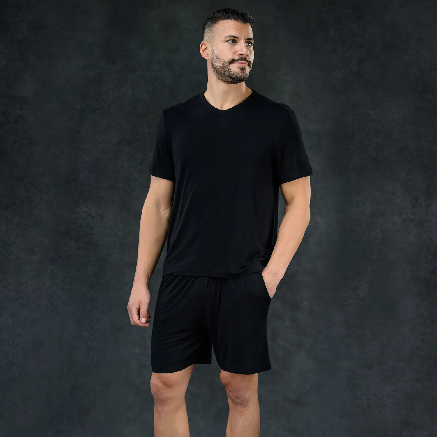 Men's Pajama Set - Short   Tee (Onyx)