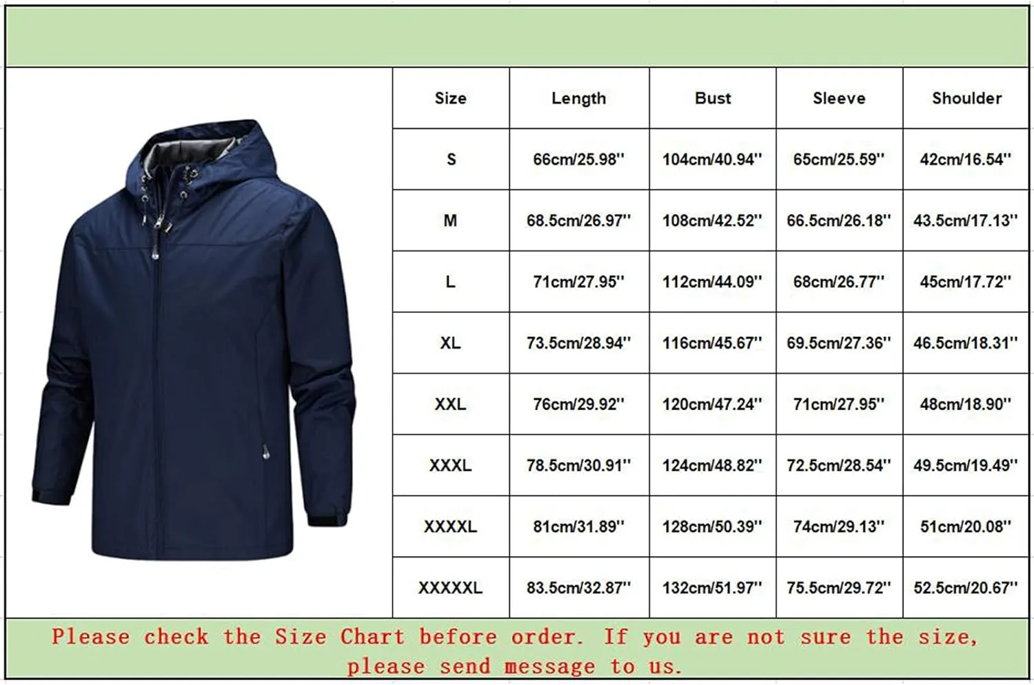 Men's Rain Suit Waterproof Lightweight Rain Gear for Golf Hiking Cycling Raincoat Fashion Lightweight Rain Jacket