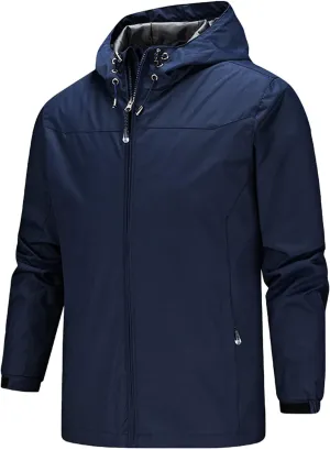 Men's Rain Suit Waterproof Lightweight Rain Gear for Golf Hiking Cycling Raincoat Fashion Lightweight Rain Jacket