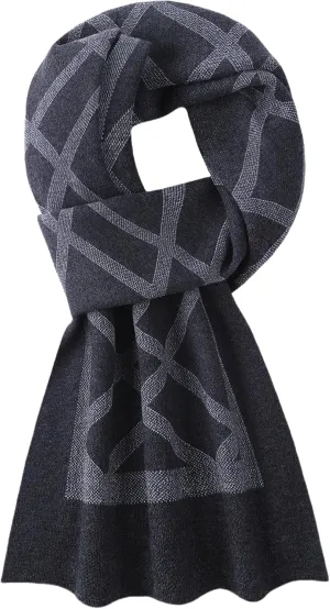 Men's Scarves Classic Winter Scarf Soft Warm Wool Scarf Knitted Soft Warm Neckwear