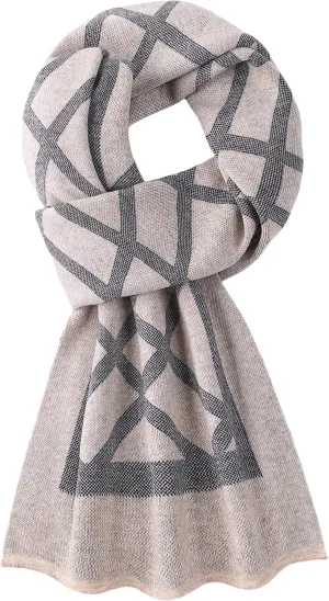 Men's Scarves Classic Winter Scarf Soft Warm Wool Scarf Knitted Soft Warm Neckwear