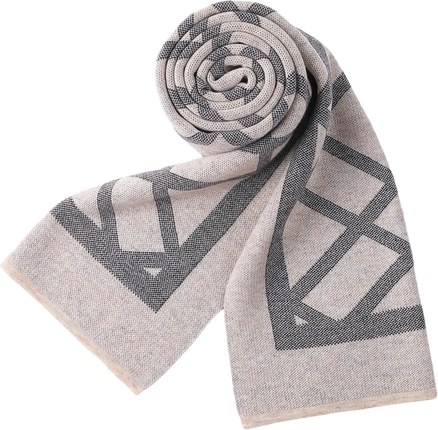 Men's Scarves Classic Winter Scarf Soft Warm Wool Scarf Knitted Soft Warm Neckwear