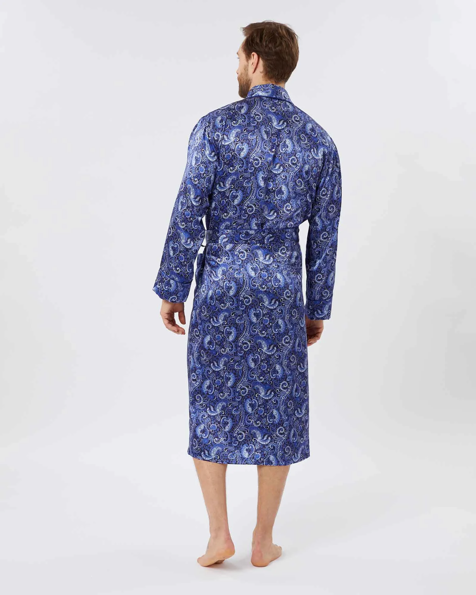 Men's Silk Dressing Gown - Rudford Paisley