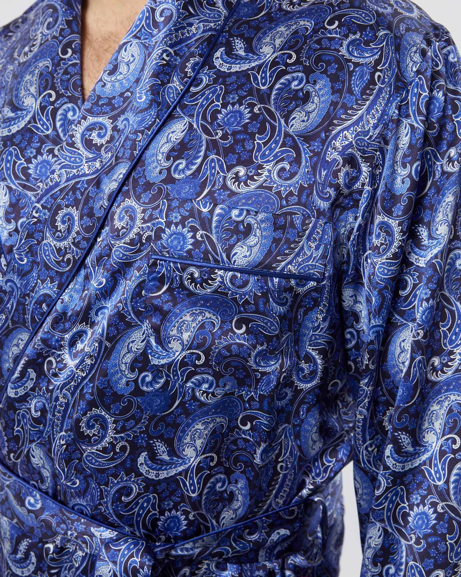 Men's Silk Dressing Gown - Rudford Paisley