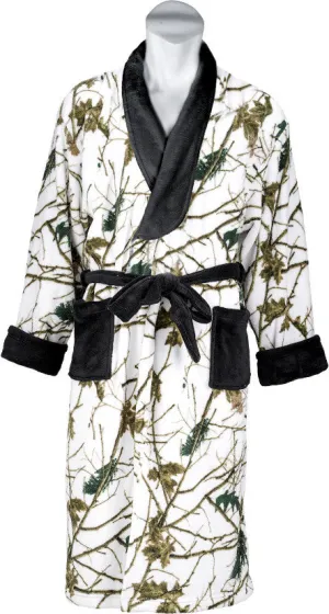 MEN'S SNOW FOREST CAMO ROMANTA CORAL FLEECE ROBE