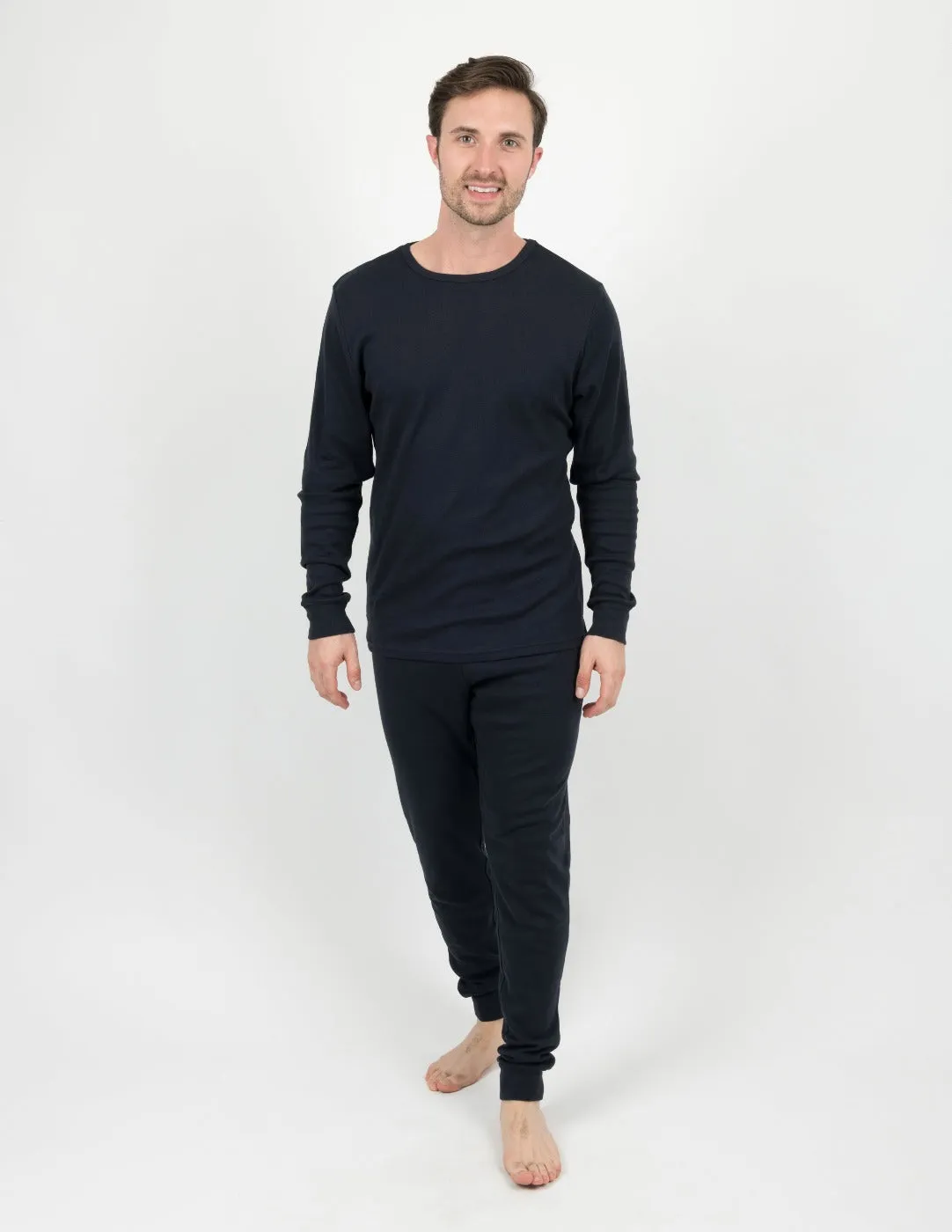 Mens Solid Navy Pajamas