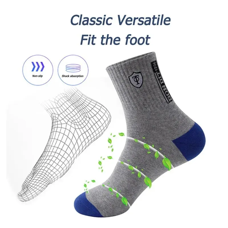 Men’s Sports Socks – 5 Pairs of Summer Casual Sweat-Absorbent Socks
