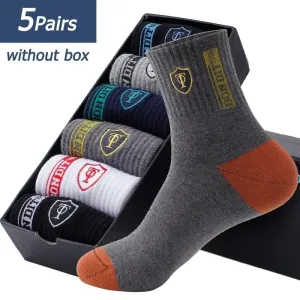 Men’s Sports Socks – 5 Pairs of Summer Casual Sweat-Absorbent Socks