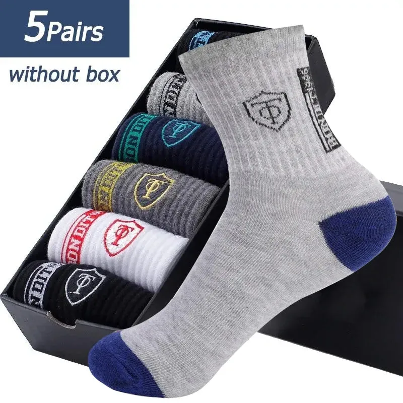 Men’s Sports Socks – 5 Pairs of Summer Casual Sweat-Absorbent Socks
