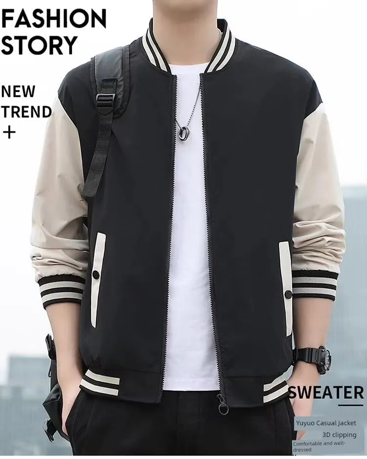 Men's Spring and Autumn Casual Fashion Brand New Arrival Jacket Men's Clothing Sports Autumn Clothing Tops Men Outwear