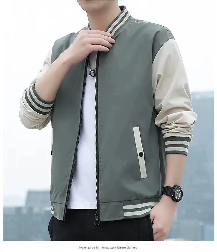 Men's Spring and Autumn Casual Fashion Brand New Arrival Jacket Men's Clothing Sports Autumn Clothing Tops Men Outwear