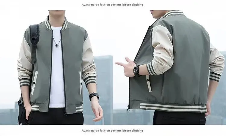 Men's Spring and Autumn Casual Fashion Brand New Arrival Jacket Men's Clothing Sports Autumn Clothing Tops Men Outwear