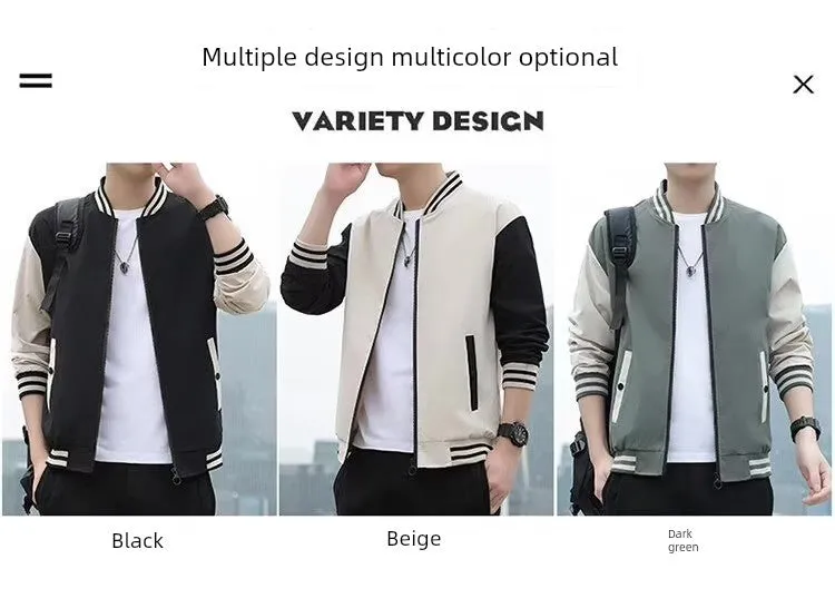 Men's Spring and Autumn Casual Fashion Brand New Arrival Jacket Men's Clothing Sports Autumn Clothing Tops Men Outwear