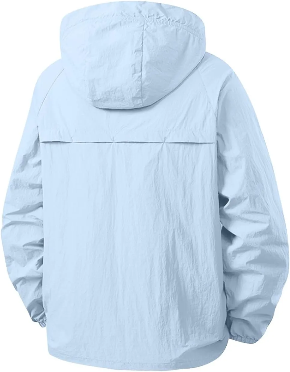 Mens Spring Jacket Lightweight Windbreaker, Lightweight Hooded Sun Protection Big and Tall Jacket