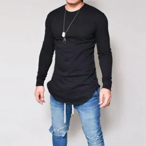 Men's Spring Long Sleeved T-Shirt With O-Neck Collar