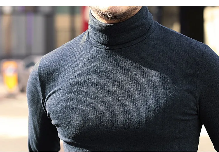 Men's Spring/Autumn Basic Cotton Stretch Slim Long-Sleeved T-Shirt