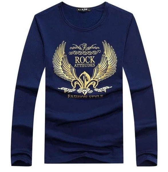 Men's Spring/Autumn O-Neck Long-Sleeved Slim Fit T-Shirt