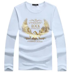 Men's Spring/Autumn O-Neck Long-Sleeved Slim Fit T-Shirt