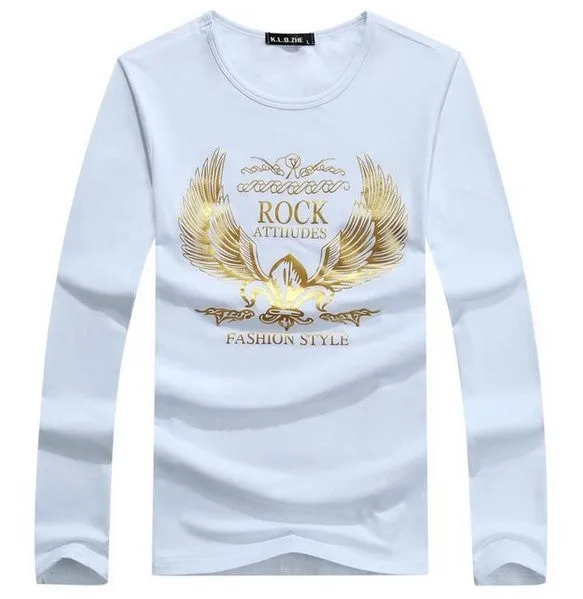 Men's Spring/Autumn O-Neck Long-Sleeved Slim Fit T-Shirt