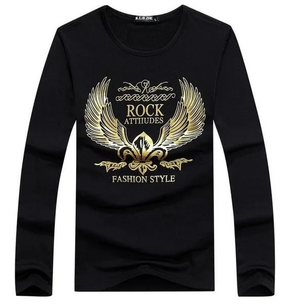 Men's Spring/Autumn O-Neck Long-Sleeved Slim Fit T-Shirt