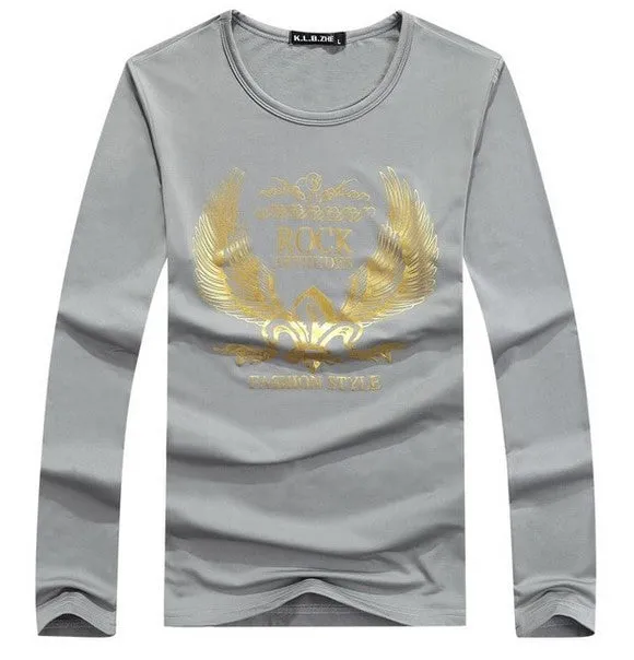 Men's Spring/Autumn O-Neck Long-Sleeved Slim Fit T-Shirt