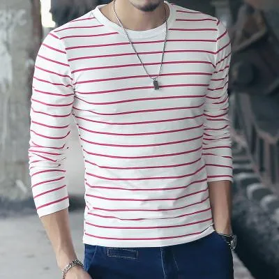 Men's Striped O-Neck Long Sleeve T-Shirt