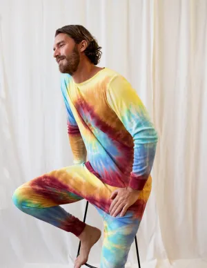 Mens Swirl Tie Dye Cotton Pajamas