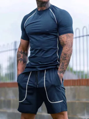 Men’s Two-Piece Short Sleeve Top with Matching Shorts Set