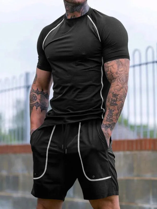Men’s Two-Piece Short Sleeve Top with Matching Shorts Set