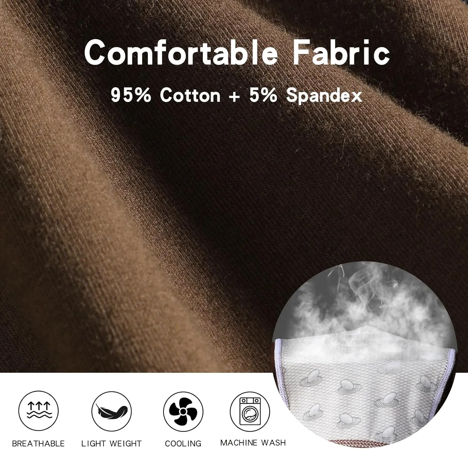 Mens Underwear Boxer Brief Multicolor Cotton Stretch Cotton Flat Front Underpants for Men