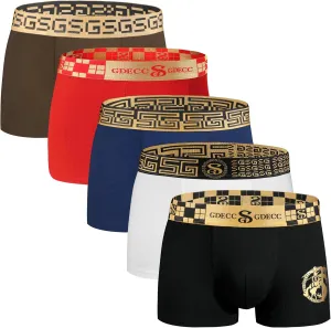 Mens Underwear Boxer Brief Multicolor Cotton Stretch Cotton Flat Front Underpants for Men