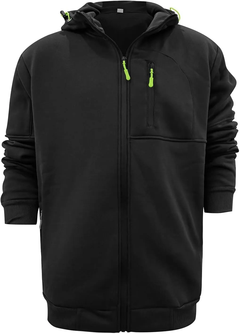 Mens Zip Up Hoodie Casual Long Sleeve Drawstring Hooded Sweatshirts Slim Fit Lightweight Gym Workout Athletic Jacket