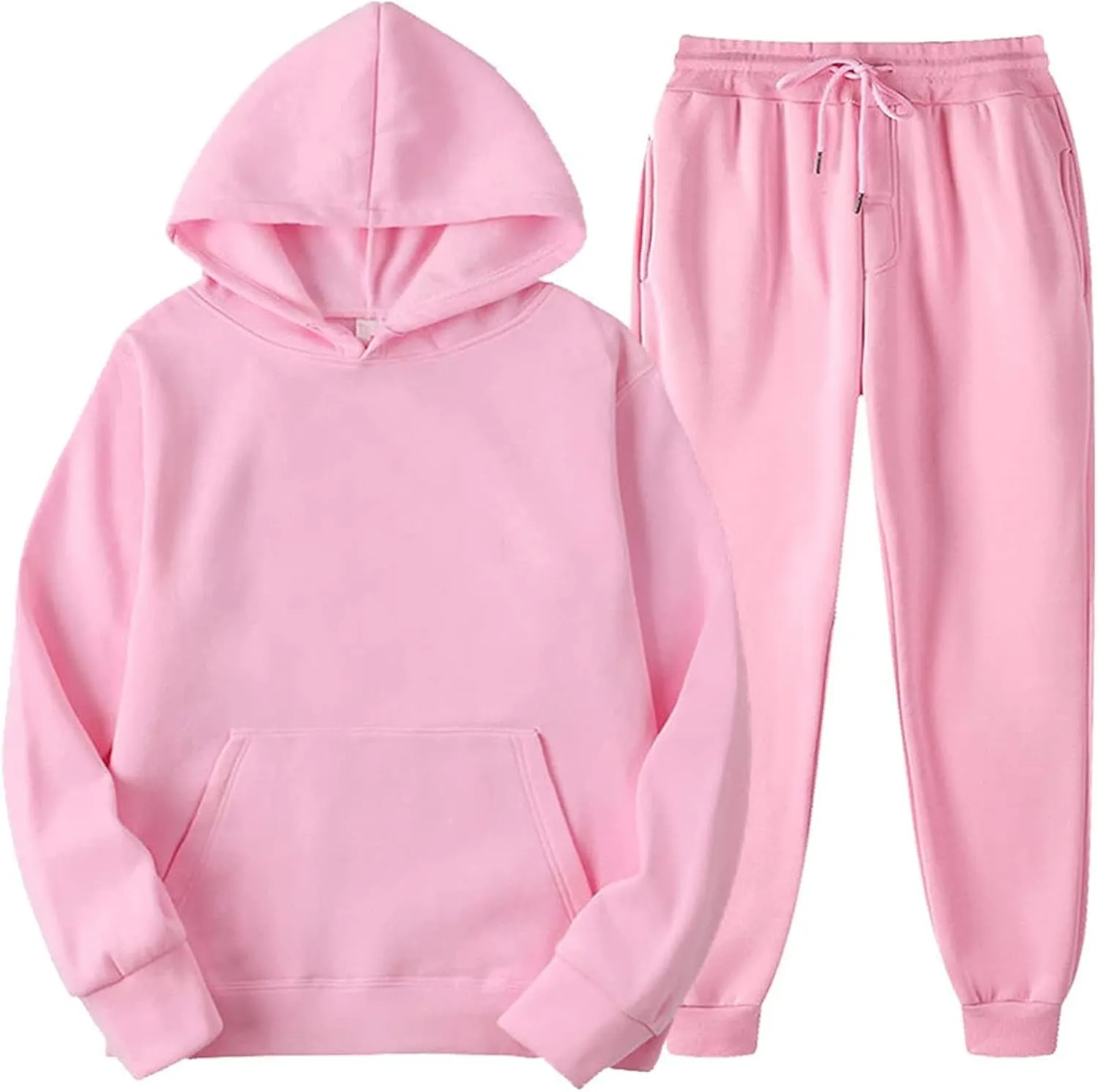 Men'sFashion Hoodies & Sweatshirts Hooded Sportswear Two Piece Long Sleeved Pullover Hoodie Sweatshirt Sweatpants Set