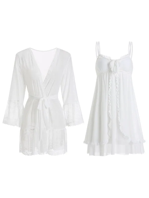 Mesh Spaghetti Strap Mini Dress