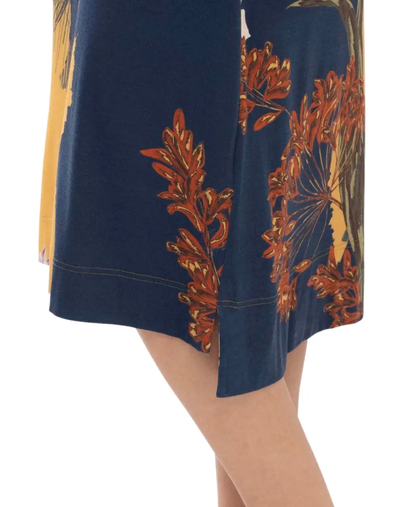 Mey Noelia Autumn Print Ink Blue Modal Nighshirt