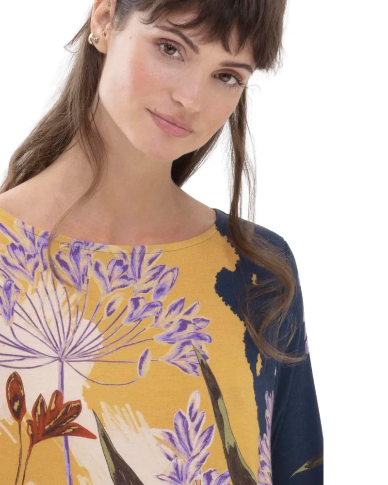 Mey Noelia Autumn Print Ink Blue Modal Nighshirt