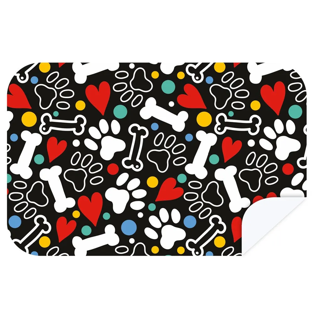 Microfibre L Printed Towel - Happy Dog