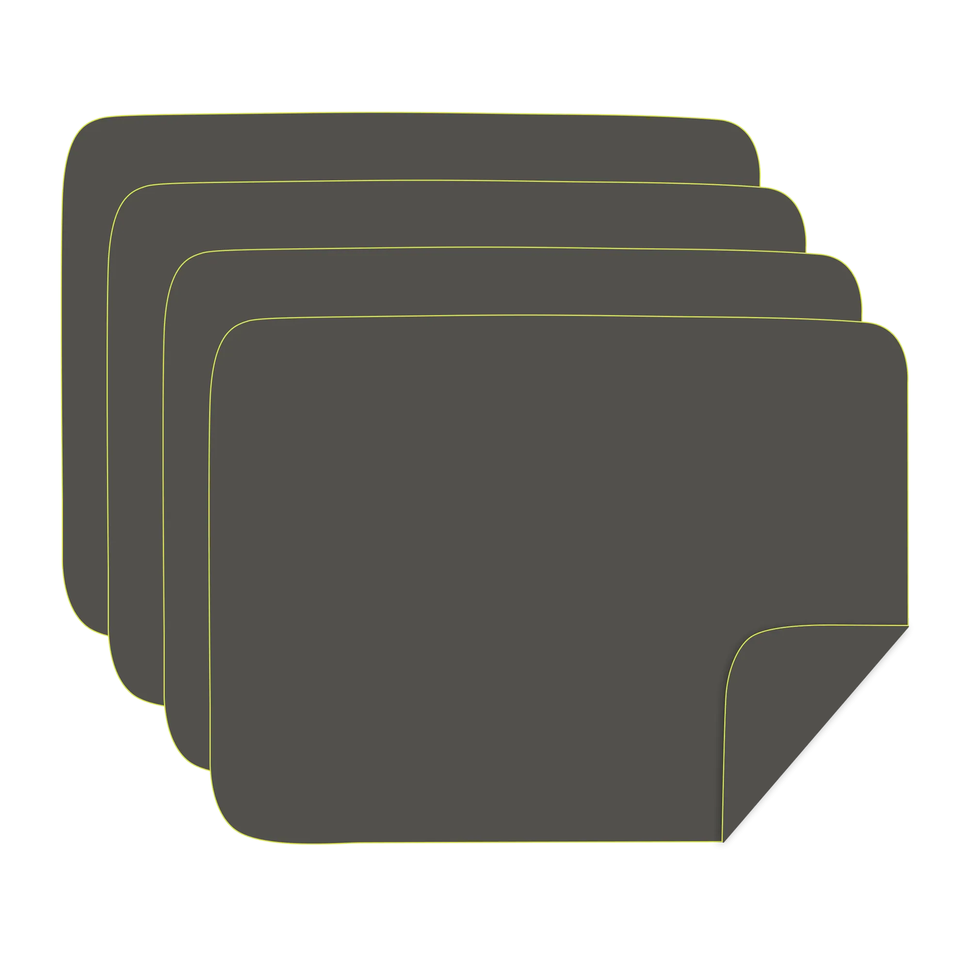 Microfibre Plain Tea Towel - Gunmetal / Yellow (4 pk)