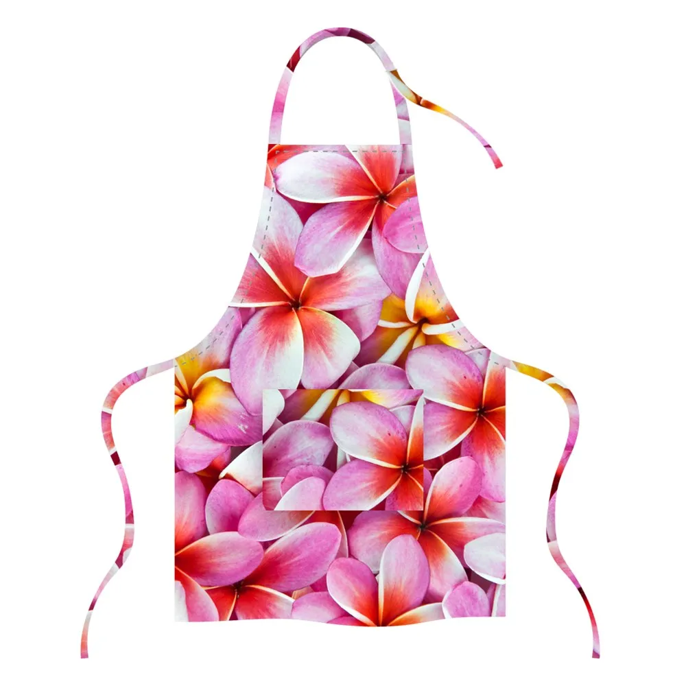 Microfibre Printed Apron - Frangipani Pinks