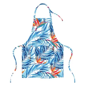 Microfibre Printed Apron - Orange Strelitzia