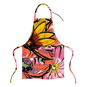 Microfibre Printed Apron - Painted Flower Pastels