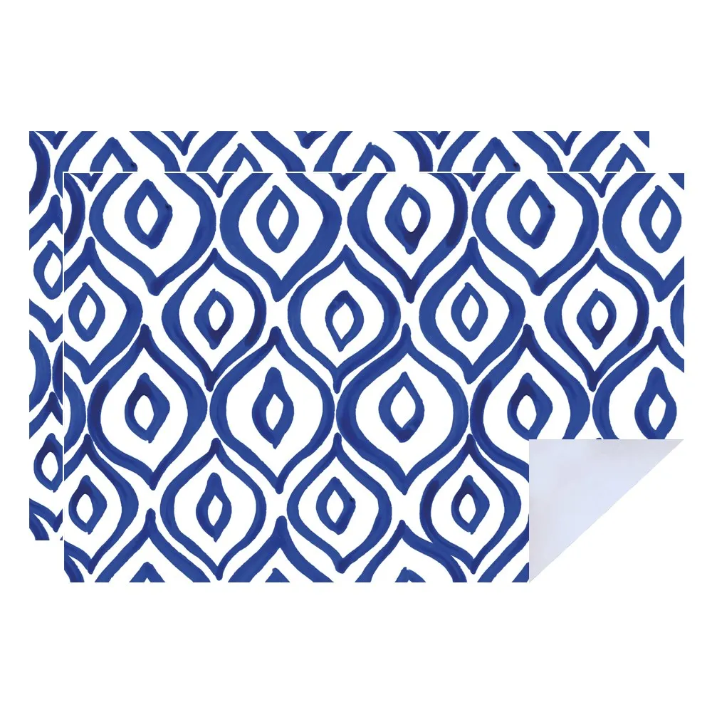 Microfibre Printed Tea Towel - Blue Drops (2 pk)