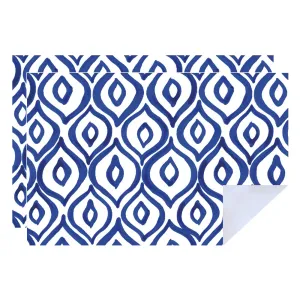 Microfibre Printed Tea Towel - Blue Drops (2 pk)