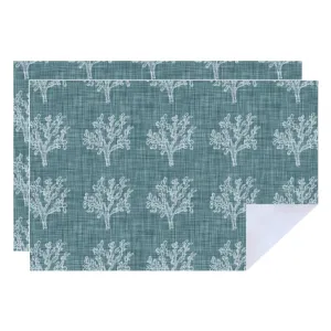 Microfibre Printed Tea Towel - Muted Green Bush (2 pk)