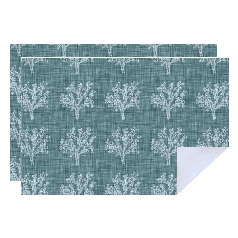 Microfibre Printed Tea Towel - Muted Green Bush (2 pk)