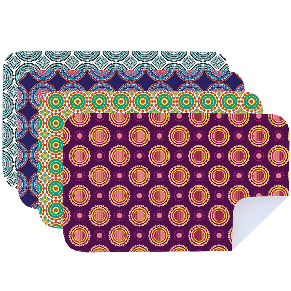 Microfibre Printed Tea Towel - Shwe Shwe Vibrant (4 pk)